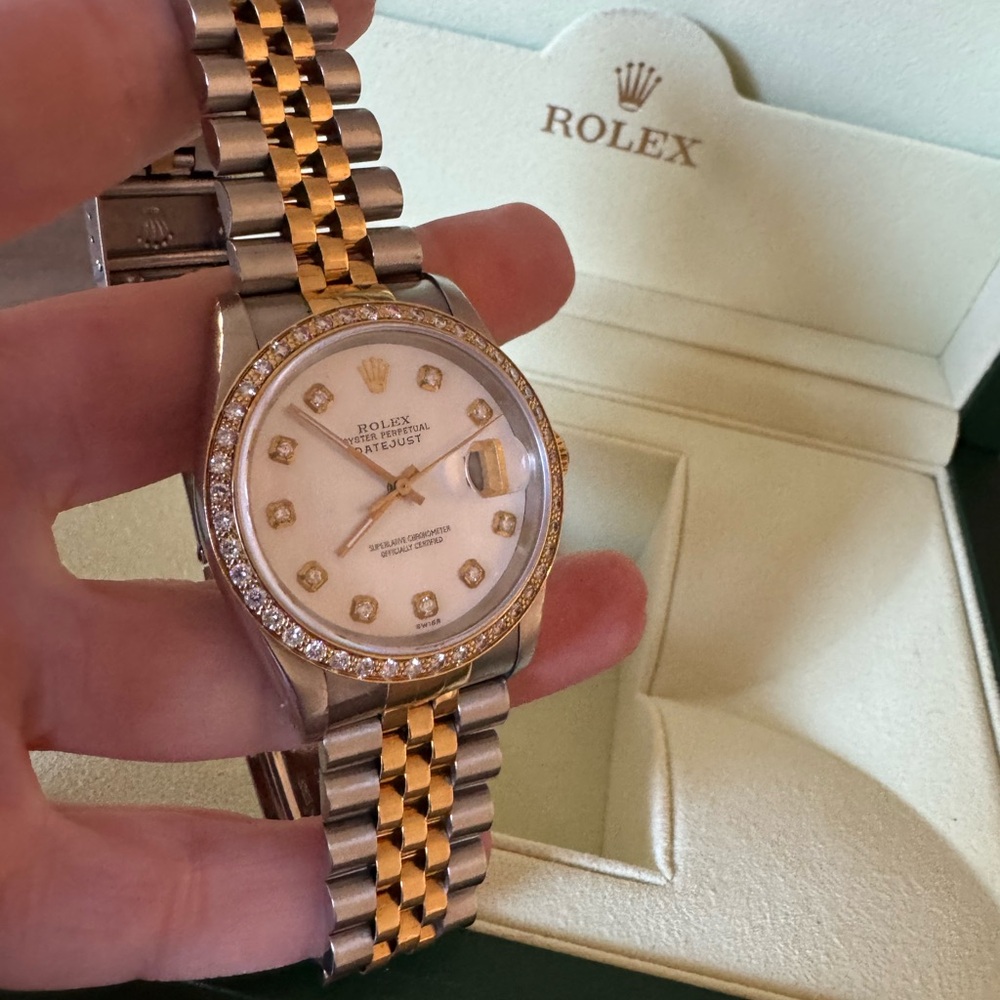 Rolex Two-Tone DateJust Gold and Silver Watch - Picture 7 of 11
